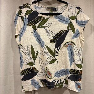 Tahari Line Floral Print Top